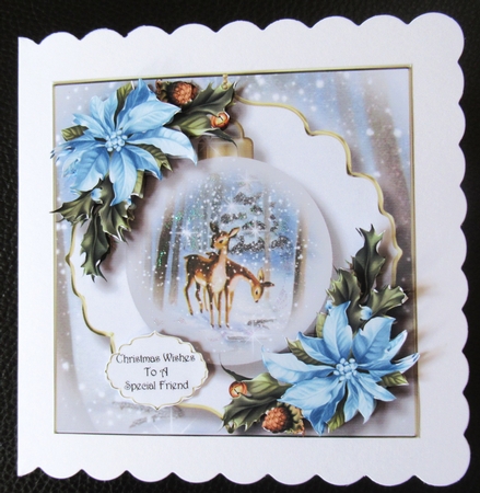 The Christmas Vintage Deer Bauble 3 by Davina Rundle