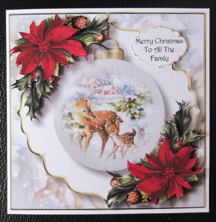 The Christmas Vintage Deer Bauble 4 by Davina Rundle