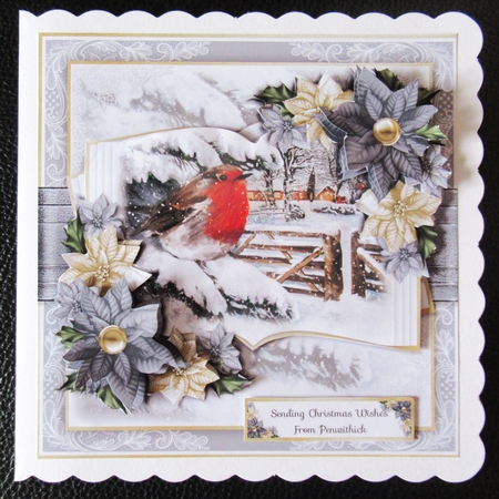 Christmas Robin Open Book Mini Bumper Kit by Davina Rundle