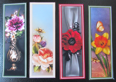 Beautiful Floral Bookmarks Sheet 3 by Davina Rundle