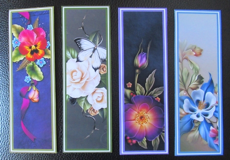 Beautiful Floral Bookmarks Sheet 5 by Davina Rundle