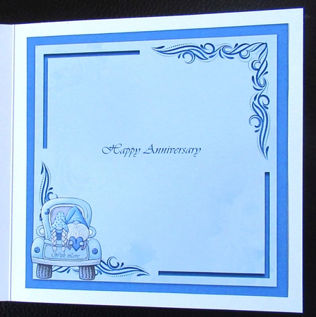 Anniversary Love Gnomes Insert Blue by Davina Rundle