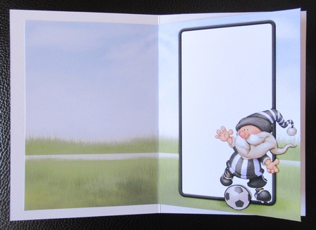 Football Gnome Black and White Stripes Insert by Davina Rundle