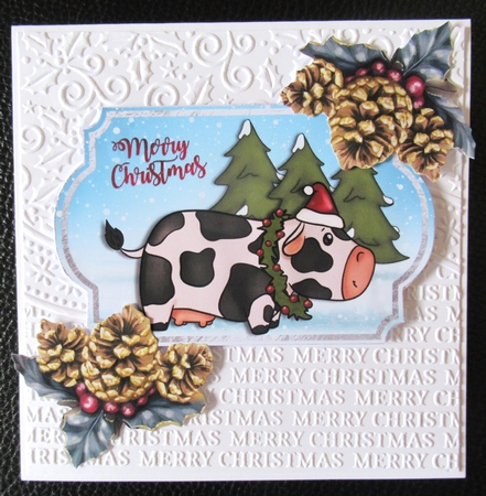 CHRISTMAS COWS GIFT TAGS - SET OF 5 by Davina Rundle