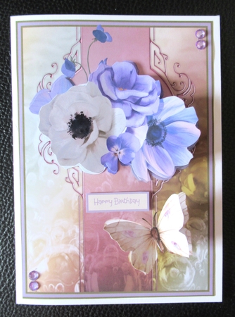 Anemone and butterfly A5 by Davina Rundle