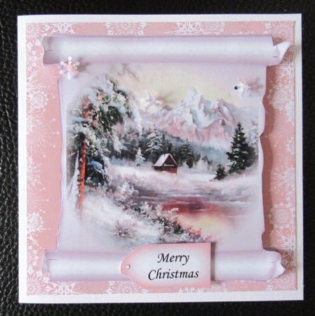 Christmas Parchment Scroll 5 No Flowers by Davina Rundle