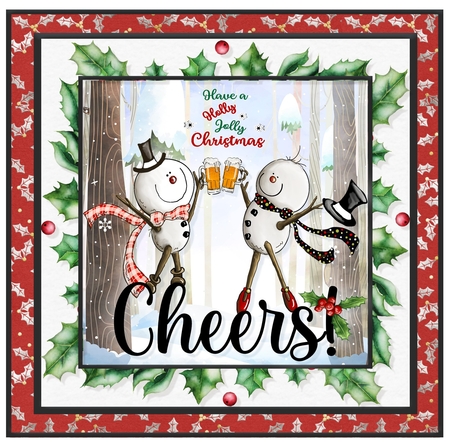 Cheerful Snowman Mini Kit-3 by Davina Rundle