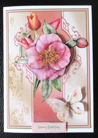 Wild rose and tulips A5 by Davina Rundle