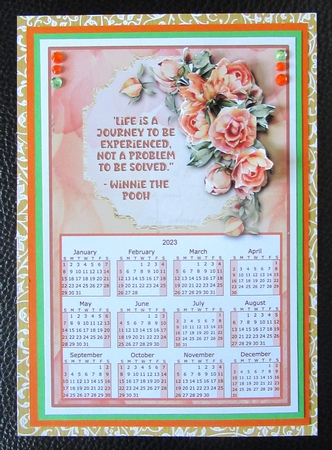 Peach Peonies - 2023 Calendar by Davina Rundle