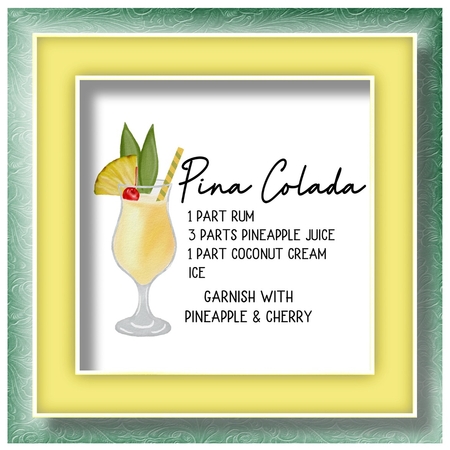 Cocktail Recipes - Pina Colada by Davina Rundle