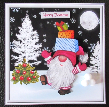 Gnome ready to party 7x7 by Davina Rundle