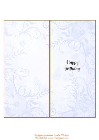 Floral & butterfly dl Insert 4 by Davina Rundle