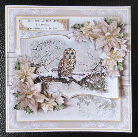 Christmas British Birds Owl Open Book by Davina Rundle