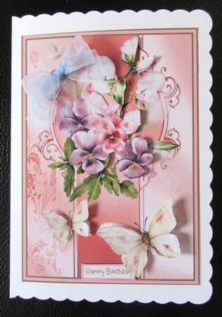 Pansy and butterfly A5 by Davina Rundle
