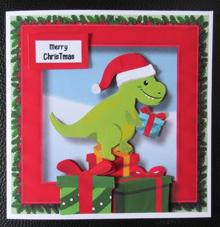 Christmas Dinosaur 1 by Davina Rundle