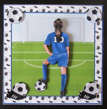 WOMENS FOOTBALL - BLUE by Davina Rundle