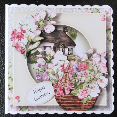 Basket Of Sweet Peas by Davina Rundle