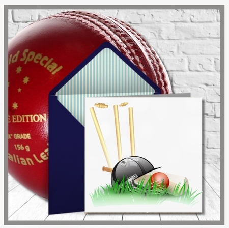 Cricket Mad for Male Birthday, Dad Birthday and Fathers Day by Davina Rundle