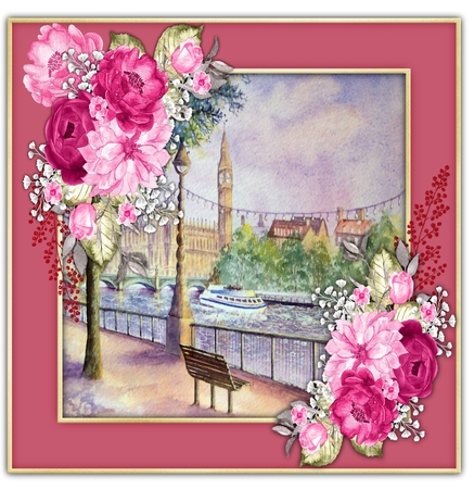 8x8 , Mini Kit, The Thames and Big Ben by Davina Rundle