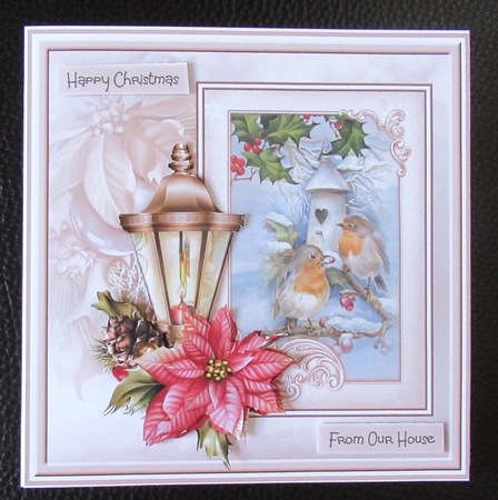 Robins and the lamp 7x7 by Davina Rundle