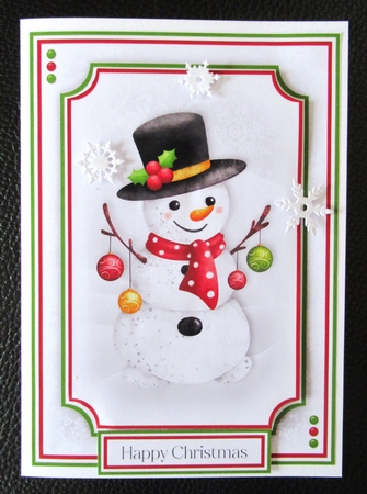 Happy Snowman 7x5 Topper 1 by Davina Rundle