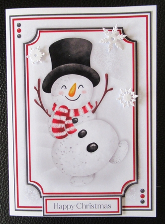 Happy Snowman 7x5 Topper 5 by Davina Rundle