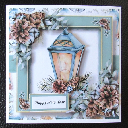 Gorgeous Christmas Lantern In Blue by Davina Rundle