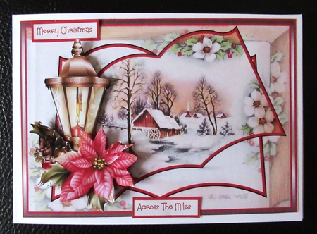Lamp and poinsettia A5 by Davina Rundle