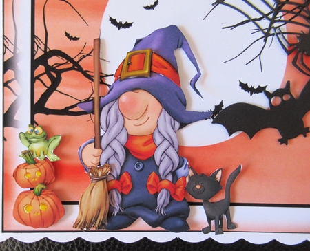 Halloween Gnome Witch Decoupage Sheet by Davina Rundle