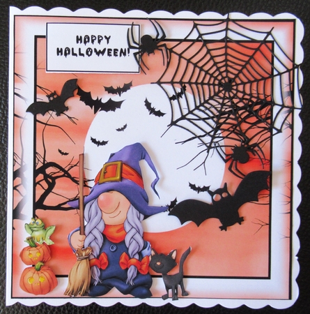 Halloween Gnome Witch Decoupage Sheet by Davina Rundle