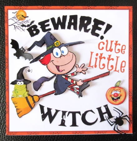 7x7 beware cute little witch by Davina Rundle