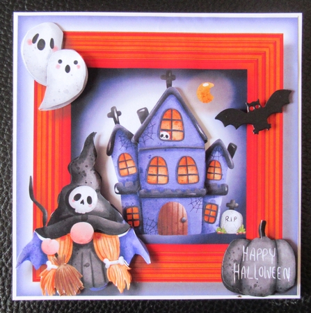 Halloween Gnome & Haunted House 1 by Davina Rundle
