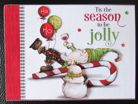 HO HO HO Christmas cheer Gnome 3 8x8 & A5 mini kit by Davina Rundle