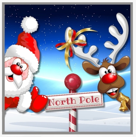 Santa and Rudolf by Davina Rundle
