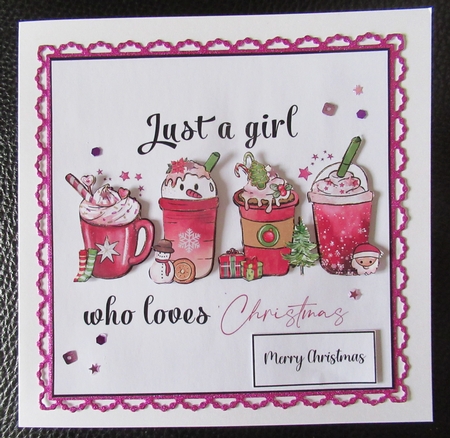Pink & Glittery Christmas 1 by Davina Rundle