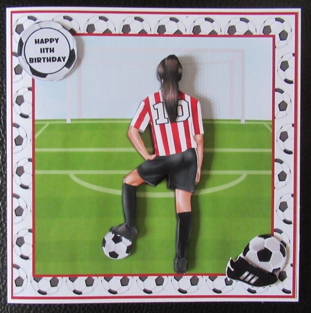 WOMENS FOOTBALL - RED & WHITE by Davina Rundle