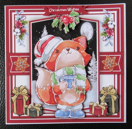 7x7 Foxs Christmas Decorations by Davina Rundle