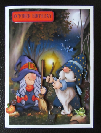 Halloween Witch and  Wizard Gnome by Davina Rundle