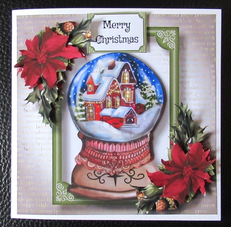 Watercolour Snowglobe - The Christmas House by Davina Rundle