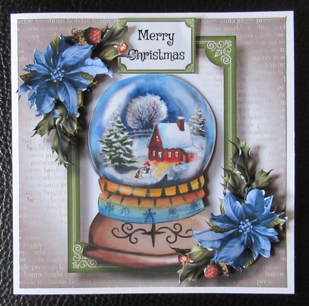 Watercolour Snowglobe - Christmas Cottage by Davina Rundle