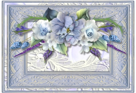 Quick Card A5 Vintage Roses by Davina Rundle