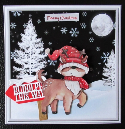 Christmas deer 7x7 by Davina Rundle