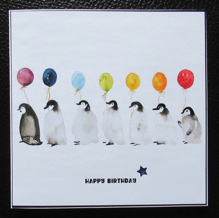 6x6 + Insert Baby Penguin Birthday by Davina Rundle