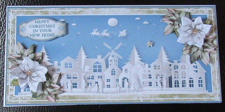 DL Papercut Scene Card Front With Decoupage & Gift Tag by Davina Rundle