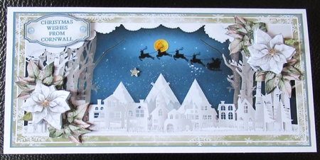 DL Papercut Scene 02 Card Front With Decoupage & Gift Tag by Davina Rundle