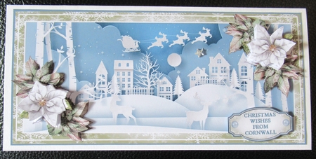 DL Papercut Scene 04 Card Front With Decoupage & Gift Tag by Davina Rundle