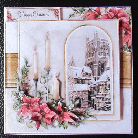 Watercolour Poinsettia Vintage Christmas No.2 by Davina Rundle