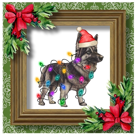 Santas Little Helper - German Shepherd by Davina Rundle