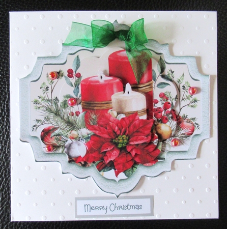 poinsettia and candles topper and shaped layers by Davina Rundle