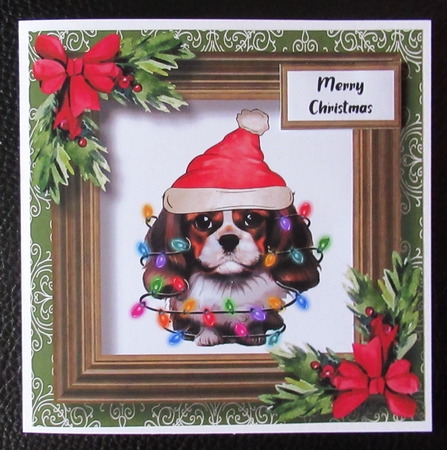 Santas Little Helper - King Charles Spaniel by Davina Rundle